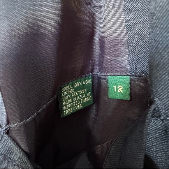 J. Crew Navy Blue 100% Wool Blazer Size 12 - Picture 4 of 6